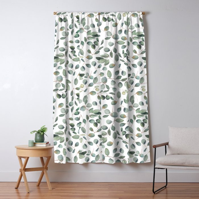 Eucalyptus Leaves Garden Window Curtain Gallery Image 1