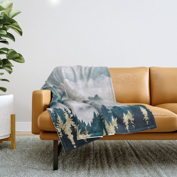 Misty Mountains Throw Blanket Gallery Image 1