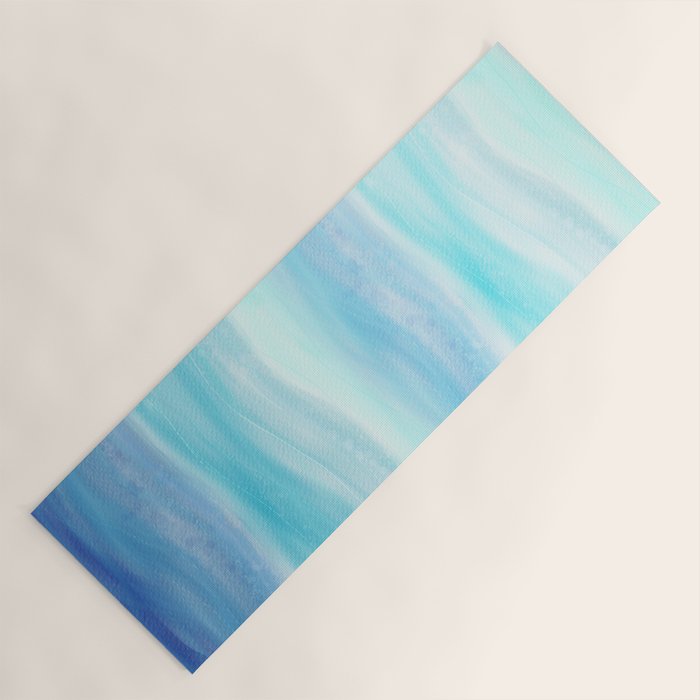 Sea Waves, Abstract Watercolor Painting Yoga Mat Gallery Image 1