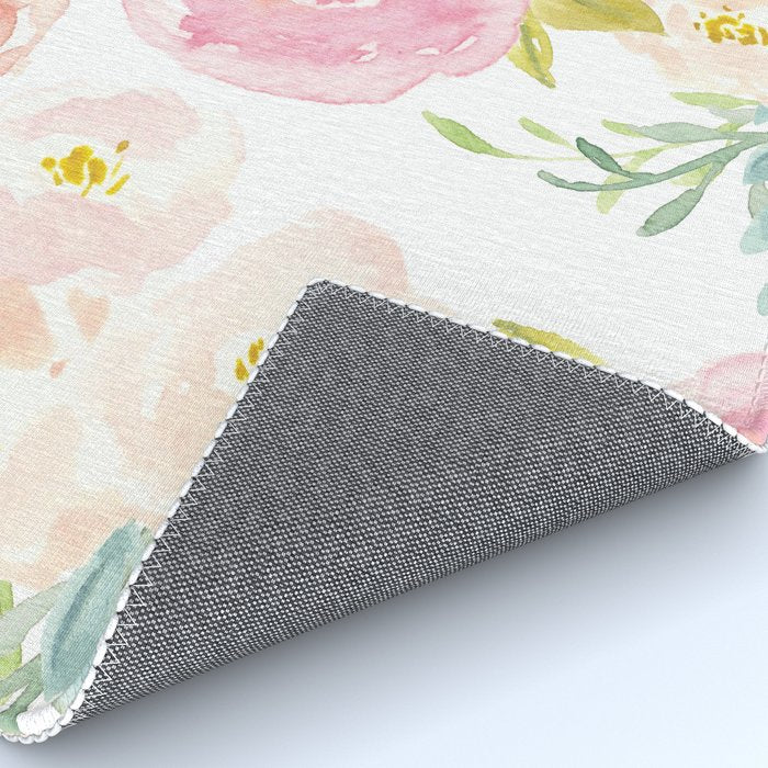 Sweet Pink Blooms (Floral 02) Rug Gallery Image 4