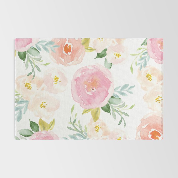 Sweet Pink Blooms (Floral 02) Rug Gallery Image 2