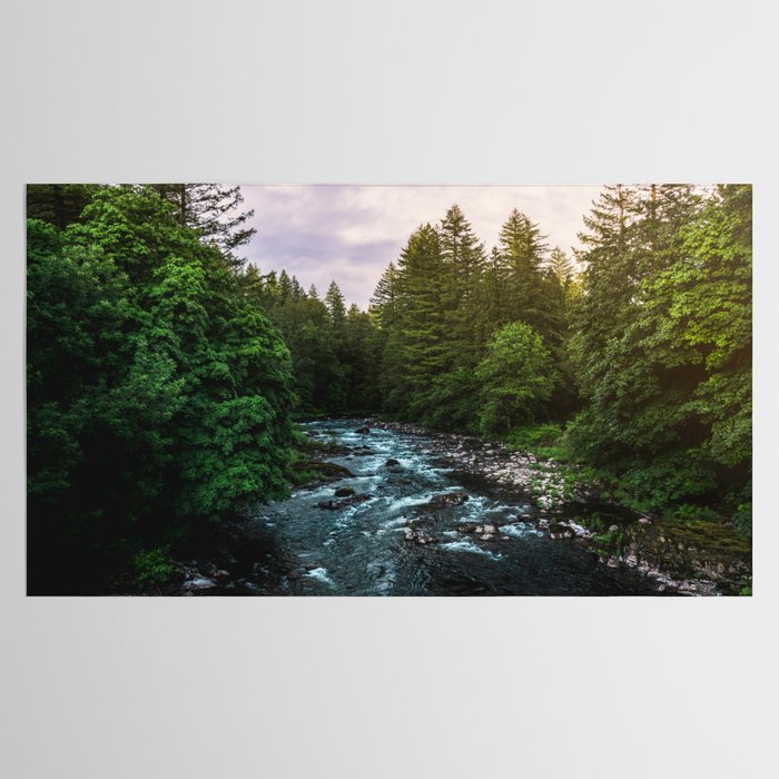 PNW River Run II - Pacific Northwest Nature Photography Tablecloth Gallery Image 2