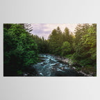 PNW River Run II - Pacific Northwest Nature Photography Tablecloth Gallery Image 2