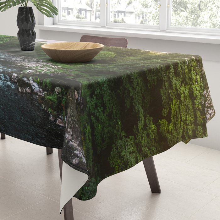 PNW River Run II - Pacific Northwest Nature Photography Tablecloth Gallery Image 3