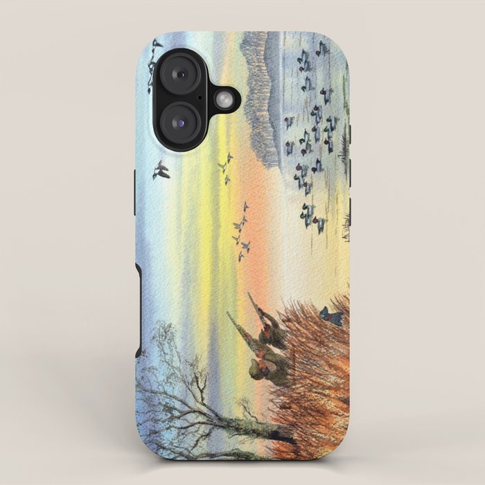 Duck Hunting With Dad For Goldeneye iPhone Case Gallery Image 1