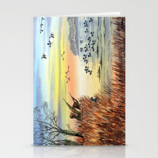 Duck Hunting With Dad For Goldeneye Stationery Card Gallery Image 1