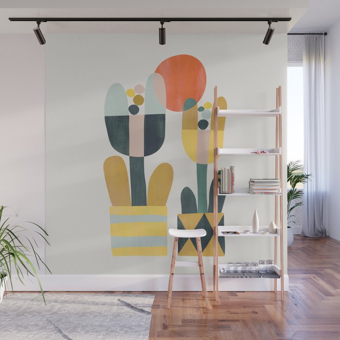 Two flowers Wall Mural Gallery Image 1