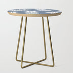 Festive, Tropical, Pineapples, Blue and White Side Table Gallery Image 1