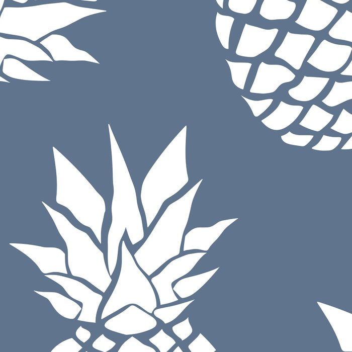 Festive, Tropical, Pineapples, Blue and White Coffee Mug Gallery Image 2