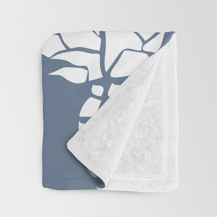 Festive, Tropical, Pineapples, Blue and White Throw Blanket Gallery Image 3