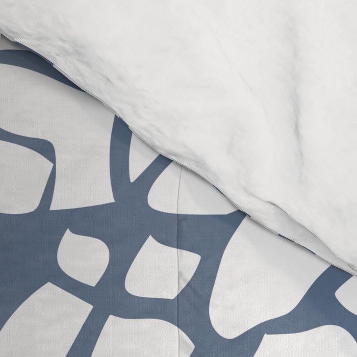 Festive, Tropical, Pineapples, Blue and White Comforter Gallery Image 4