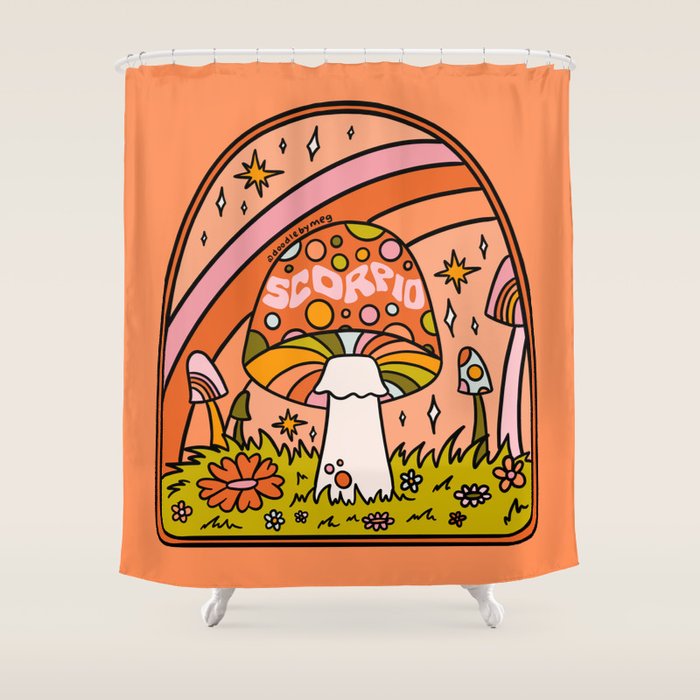 Scorpio Mushroom Shower Curtain Gallery Image 1