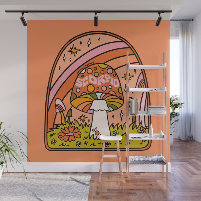 Scorpio Mushroom Wall Mural Gallery Image 1
