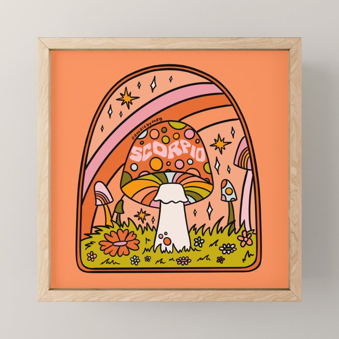 Scorpio Mushroom Mini Art Print Gallery Image 1