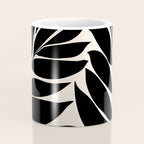 Black Seagrass Shapes Drawing Coffee Mug Gallery Image 4