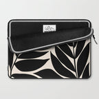 Black Seagrass Shapes Drawing Laptop Sleeve Gallery Image 2