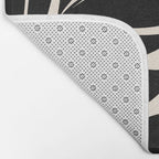 Black Seagrass Shapes Drawing Bath Mat Gallery Image 2