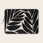 Black Seagrass Shapes Drawing Laptop Sleeve Gallery Image 1