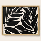 Black Seagrass Shapes Drawing Serving Tray Gallery Image 1