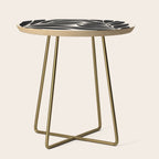 Black Seagrass Shapes Drawing Side Table Gallery Image 1