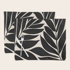 Black Seagrass Shapes Drawing Placemat Gallery Image 1