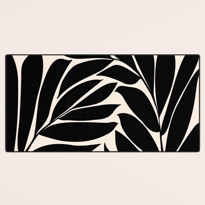 Black Seagrass Shapes Drawing Desk Mat Gallery Image 3