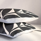Black Seagrass Shapes Drawing Pillow Sham Gallery Image 3