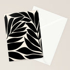 Black Seagrass Shapes Drawing Stationery Card Gallery Image 2