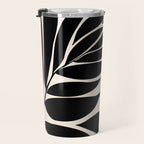 Black Seagrass Shapes Drawing Travel Mug Gallery Image 3