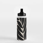Black Seagrass Shapes Drawing Water Bottle Gallery Image 2