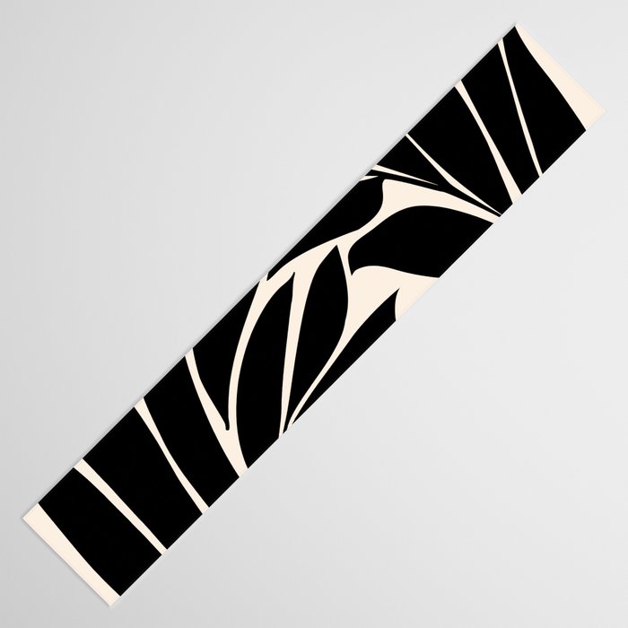 Black Seagrass Shapes Drawing Table Runner Gallery Image 3