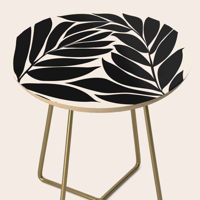 Black Seagrass Shapes Drawing Side Table Gallery Image 2