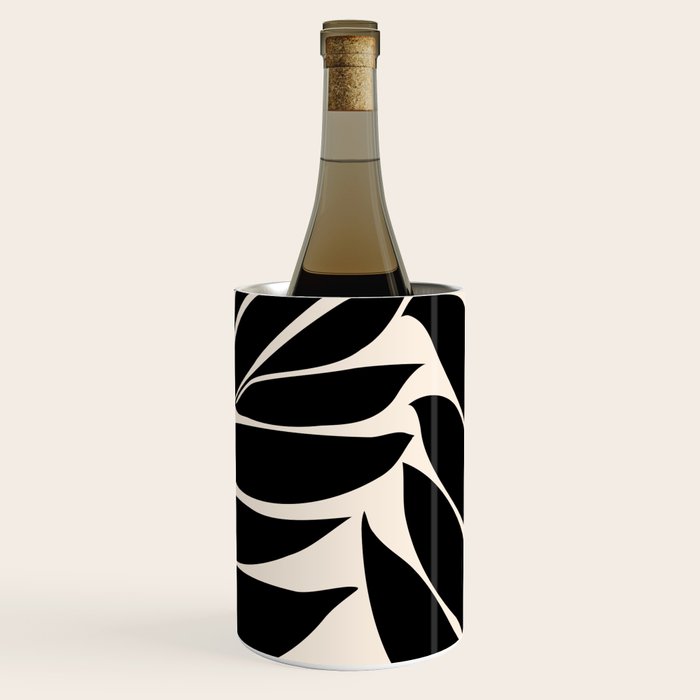 Black Seagrass Shapes Drawing Wine Chiller Gallery Image 1
