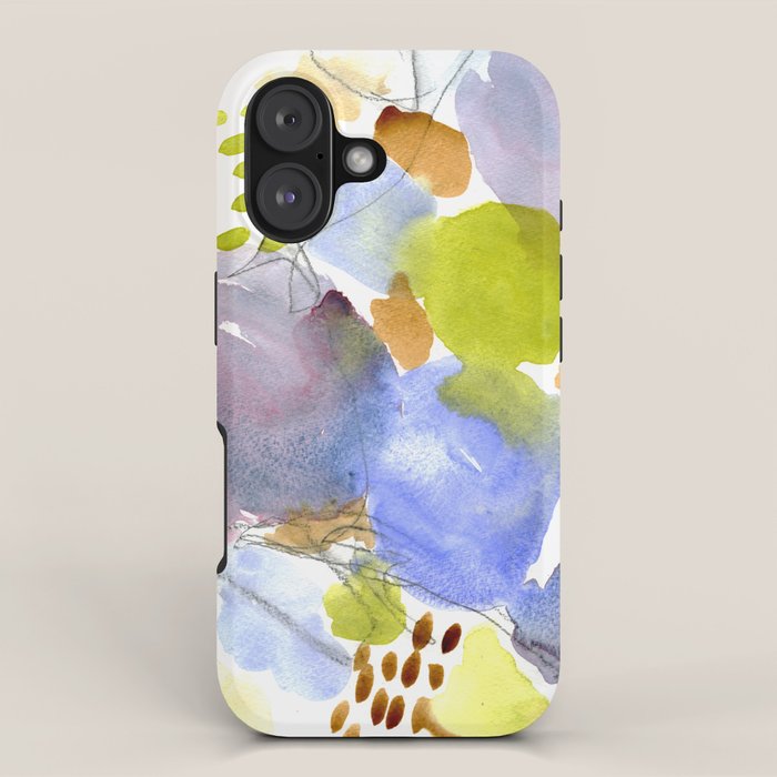 Spring Equinox x colorful happy watercolor abstract painting iPhone Case Gallery Image 1
