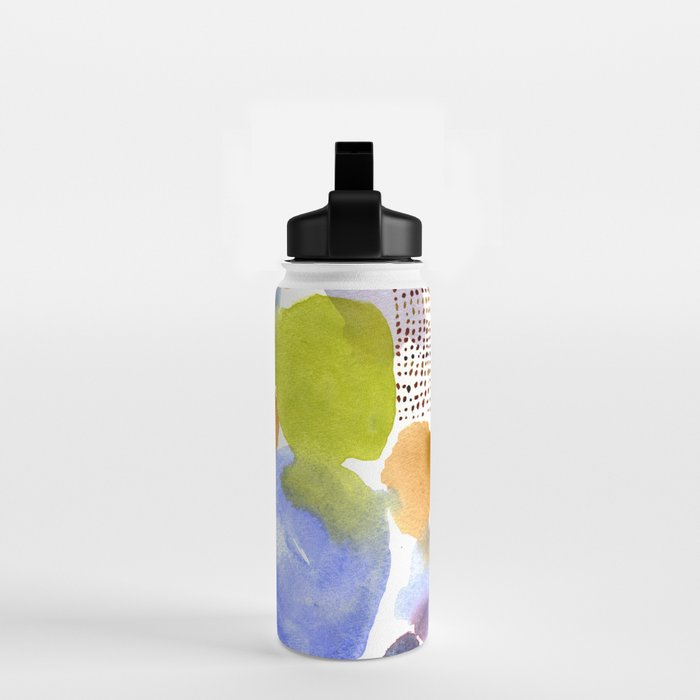 Spring Equinox x colorful happy watercolor abstract painting Water Bottle Gallery Image 2