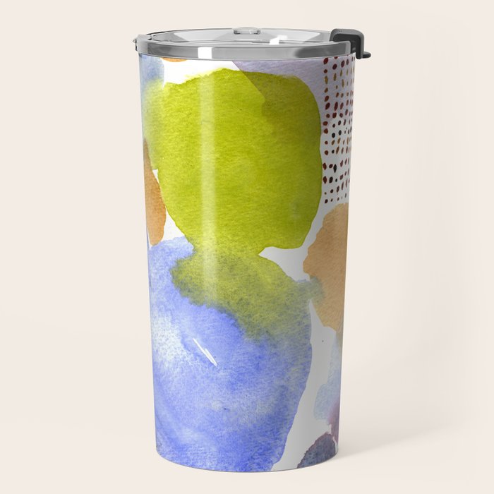 Spring Equinox x colorful happy watercolor abstract painting Travel Mug Gallery Image 2