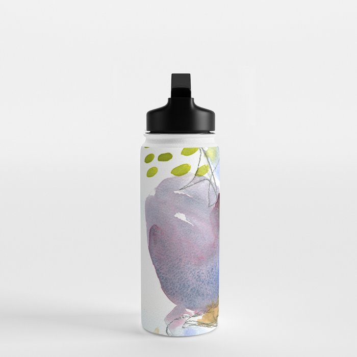 Spring Equinox x colorful happy watercolor abstract painting Water Bottle Gallery Image 3