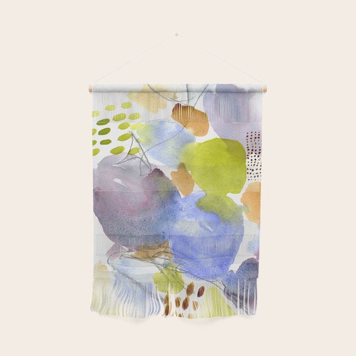 Spring Equinox x colorful happy watercolor abstract painting Wall Hanging Gallery Image 1