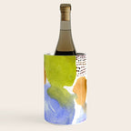 Spring Equinox x colorful happy watercolor abstract painting Wine Chiller Gallery Image 3