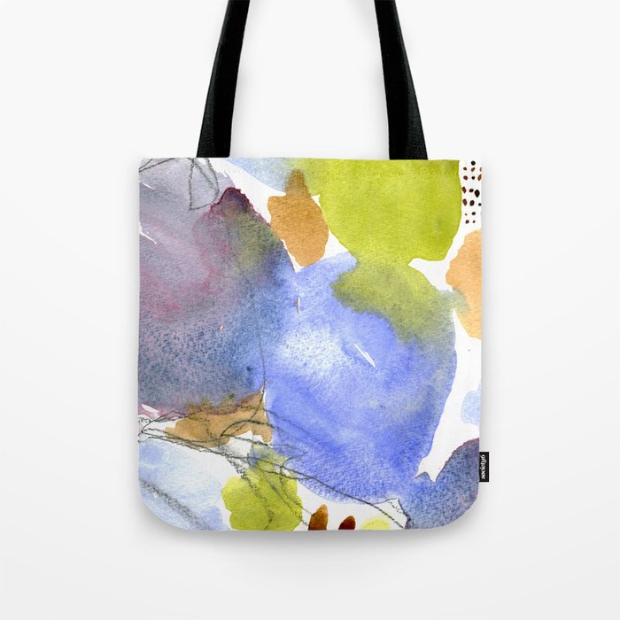 Spring Equinox x colorful happy watercolor abstract painting Tote Bag Gallery Image 1