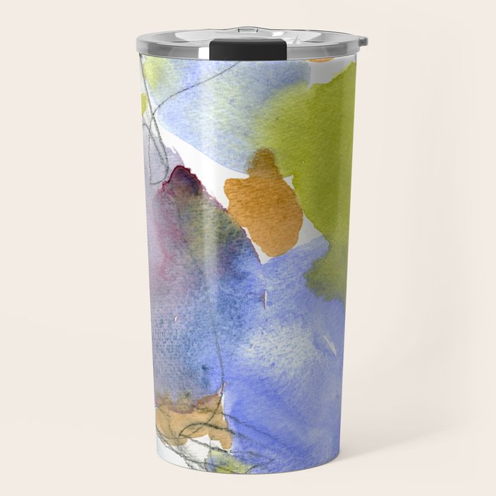 Spring Equinox x colorful happy watercolor abstract painting Travel Mug Gallery Image 1