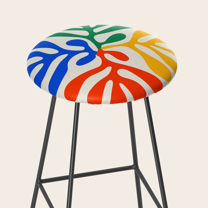 Nature Leaf Cutouts II: Day Edition | Mid-Century Henri Matisse Series Stool Gallery Image 2
