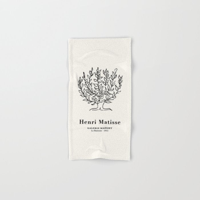 Henri Matisse 'Tree of Life' Abstract Line Art Bath Towel Gallery Image 1