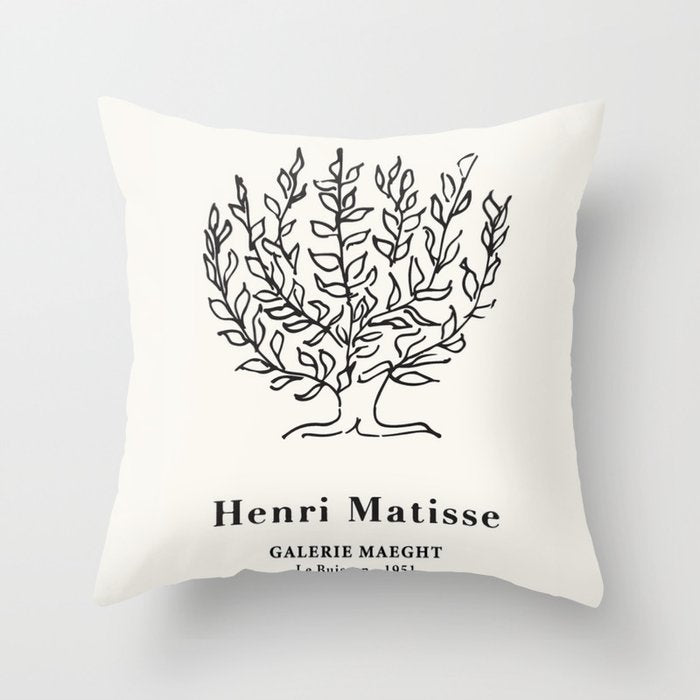 Henri Matisse 'Tree of Life' Abstract Line Art Throw Pillow Gallery Image 6