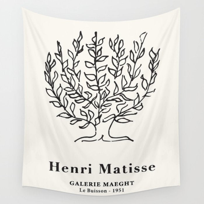 Henri Matisse 'Tree of Life' Abstract Line Art Wall Tapestry Gallery Image 1