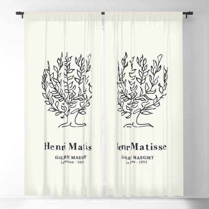 Henri Matisse 'Tree of Life' Abstract Line Art Window Curtain Gallery Image 5