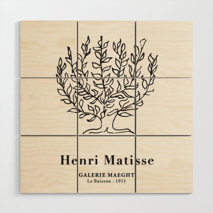 Henri Matisse 'Tree of Life' Abstract Line Art Wood Wall Art Gallery Image 1