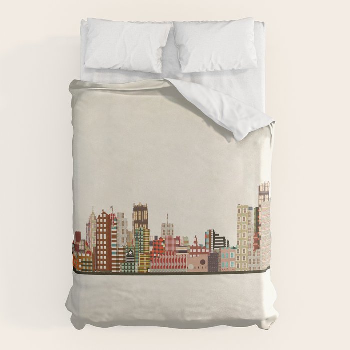 detroit skyline Duvet Cover Gallery Image 6