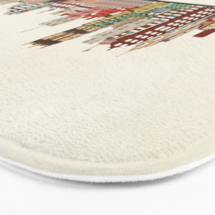 detroit skyline Bath Mat Gallery Image 3