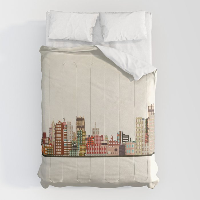detroit skyline Comforter Gallery Image 6